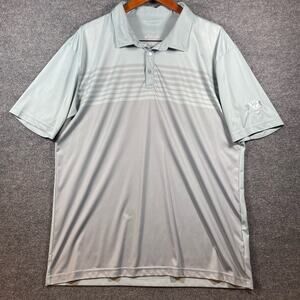 Swannies Polo Golf Shirt Men's 2XL Blue/Green Short Sleeve Casual Stretch